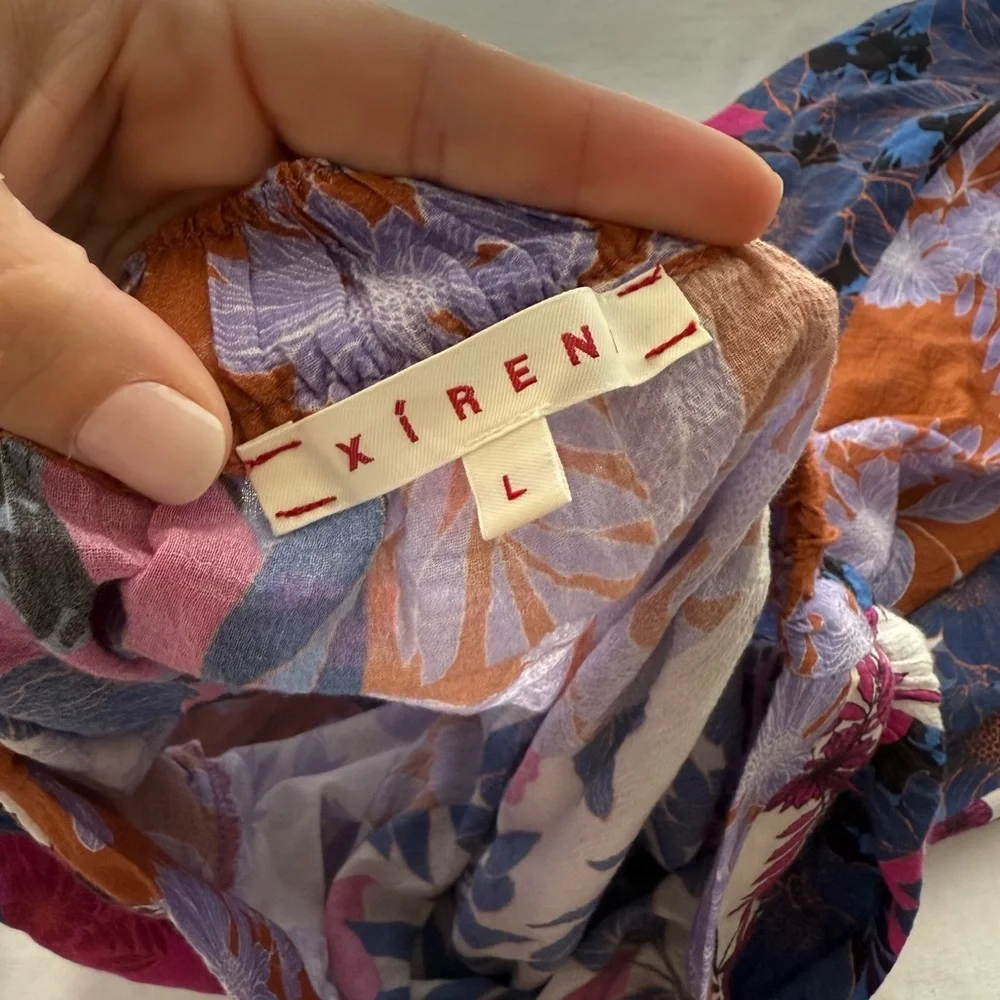 XiRENA Multicolor Floral A-Line Maxi Skirt - Pink, Blue, Purple, Orange - Picture 8 of 12